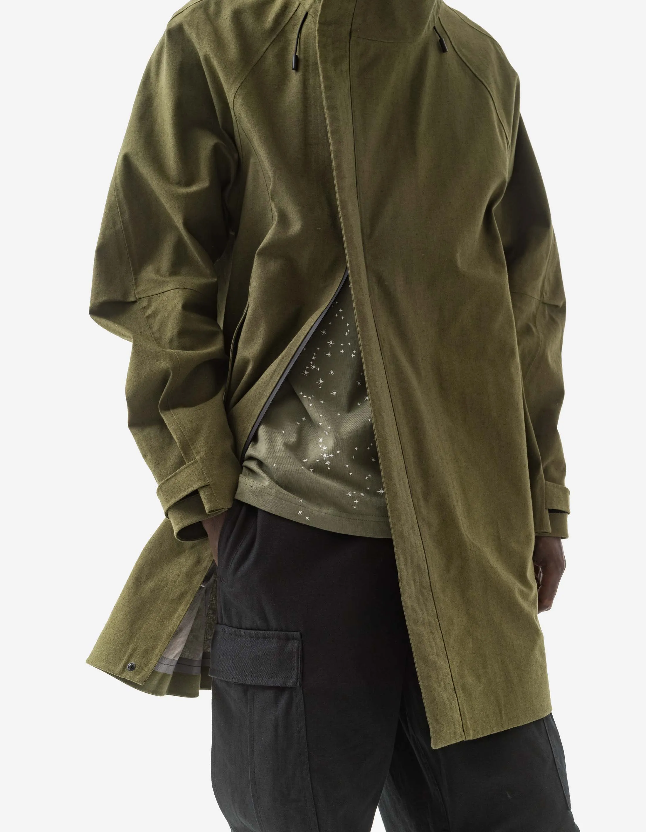 1450 Asym Mid Parka Olive