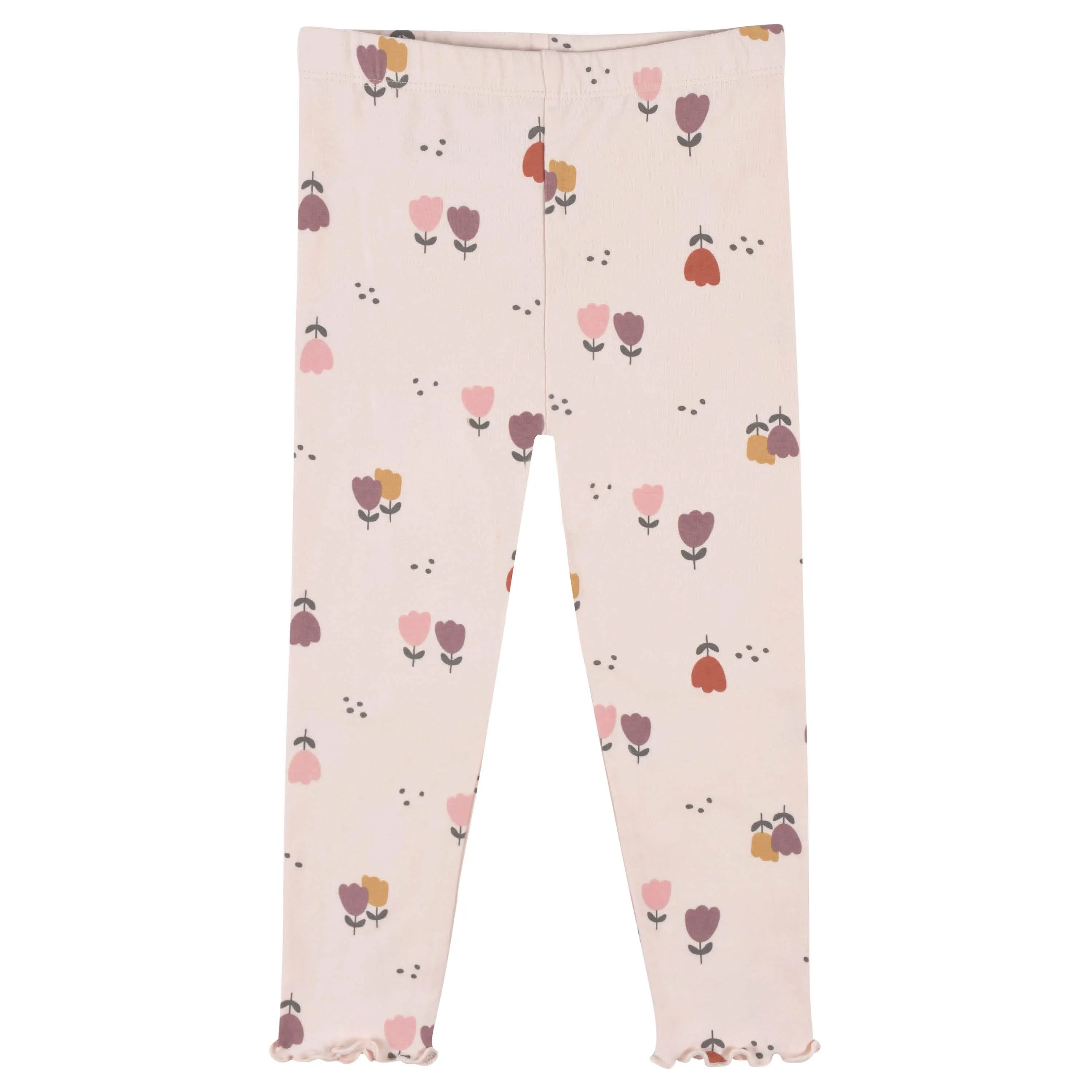 3-Pack Infant & Toddler Girls Burgundy Floral Leggings