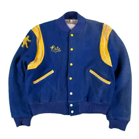 50s Sun Faded Chain Stitch Varsity Jacket- XL