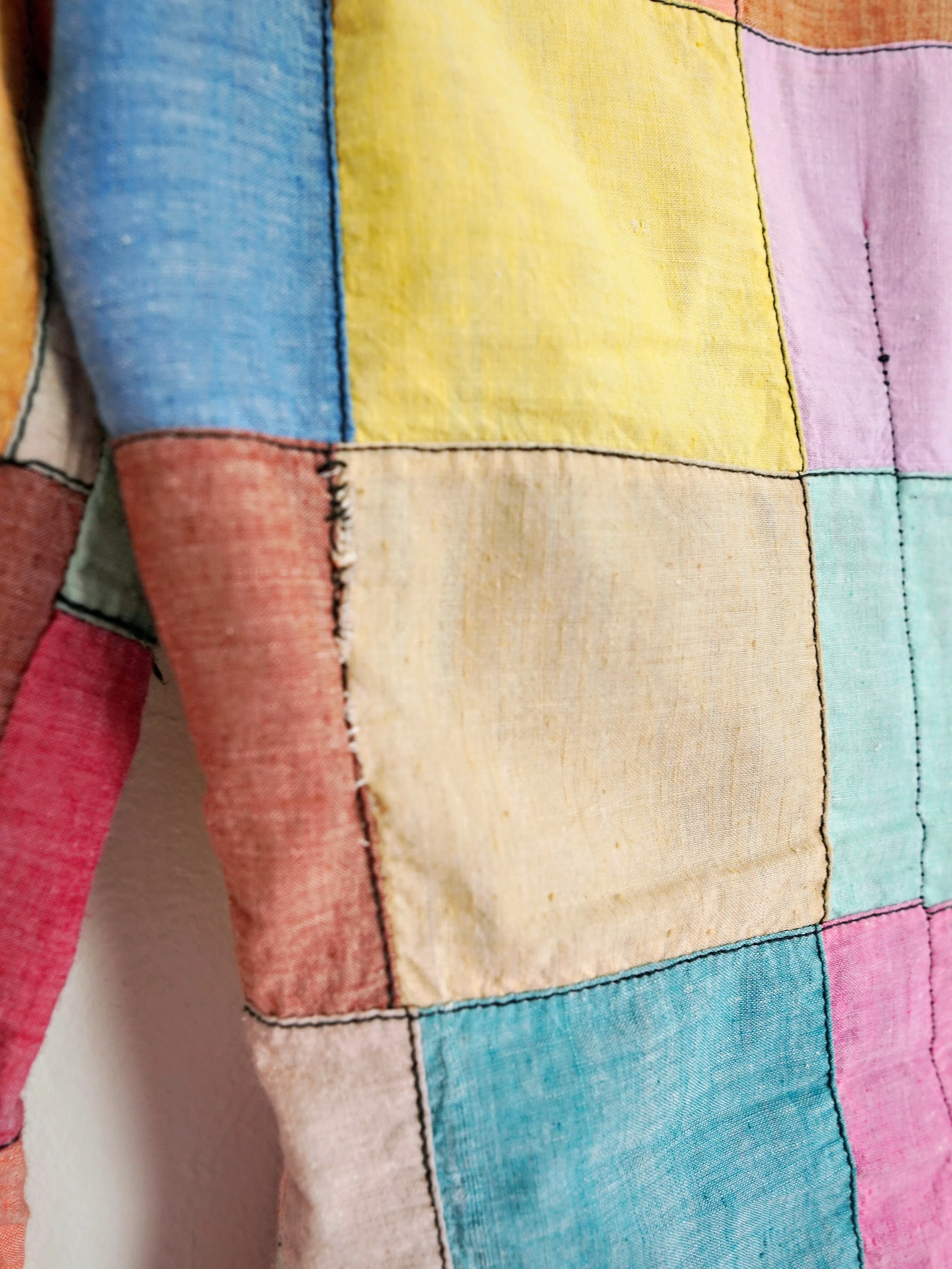 70's Madras Pastel Patchwork Shirt