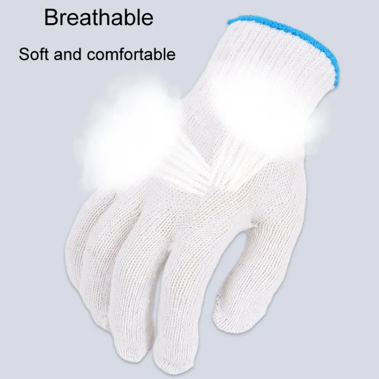 750G 12pairs Labor Protection Wear-Resistant Cotton Gloves Thickened Construction Site Work Gloves