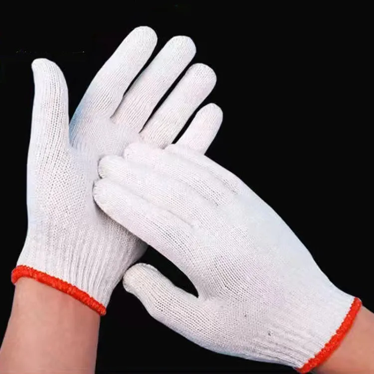 750G 12pairs Labor Protection Wear-Resistant Cotton Gloves Thickened Construction Site Work Gloves