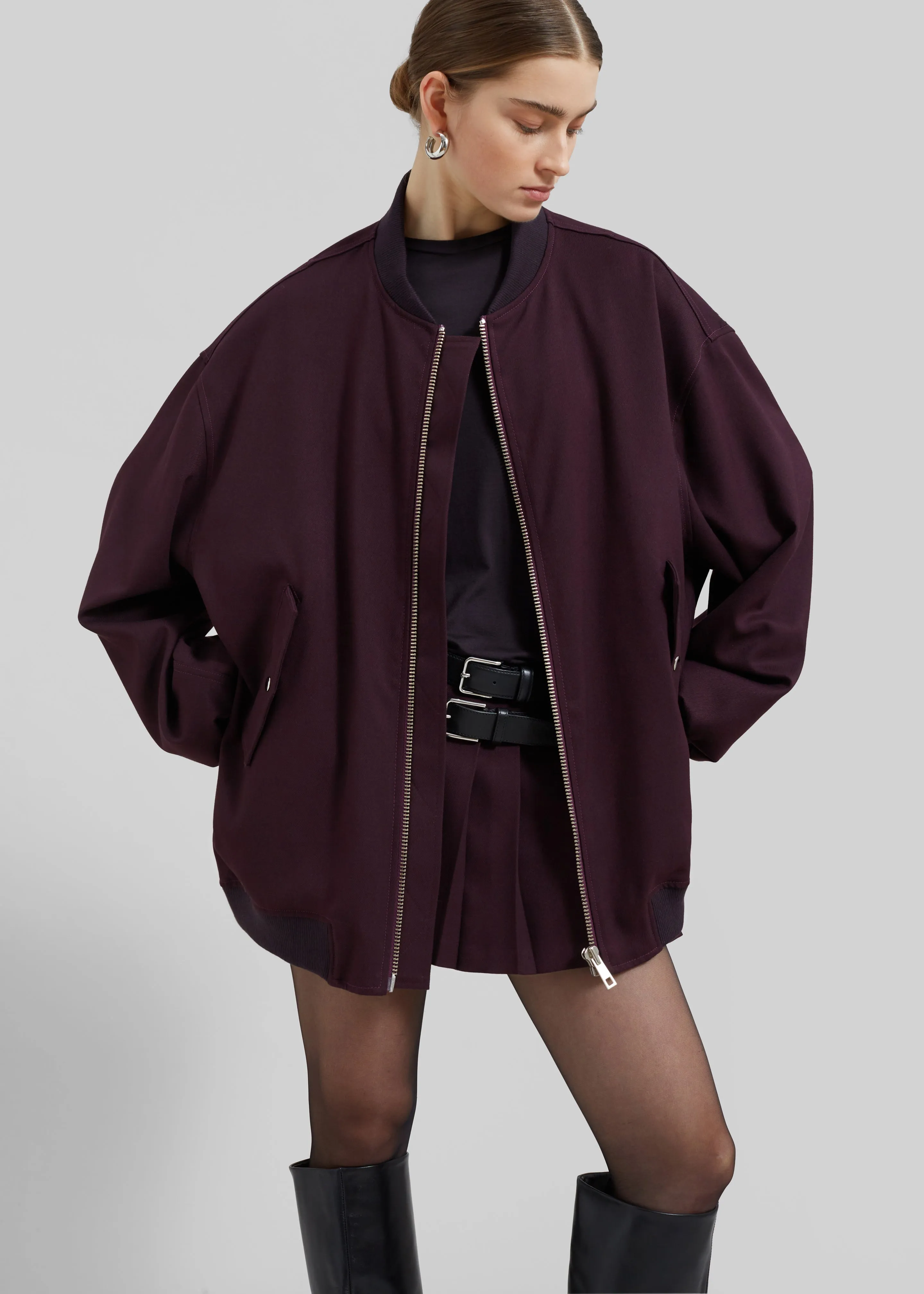 Astra Bomber Jacket - Burgundy