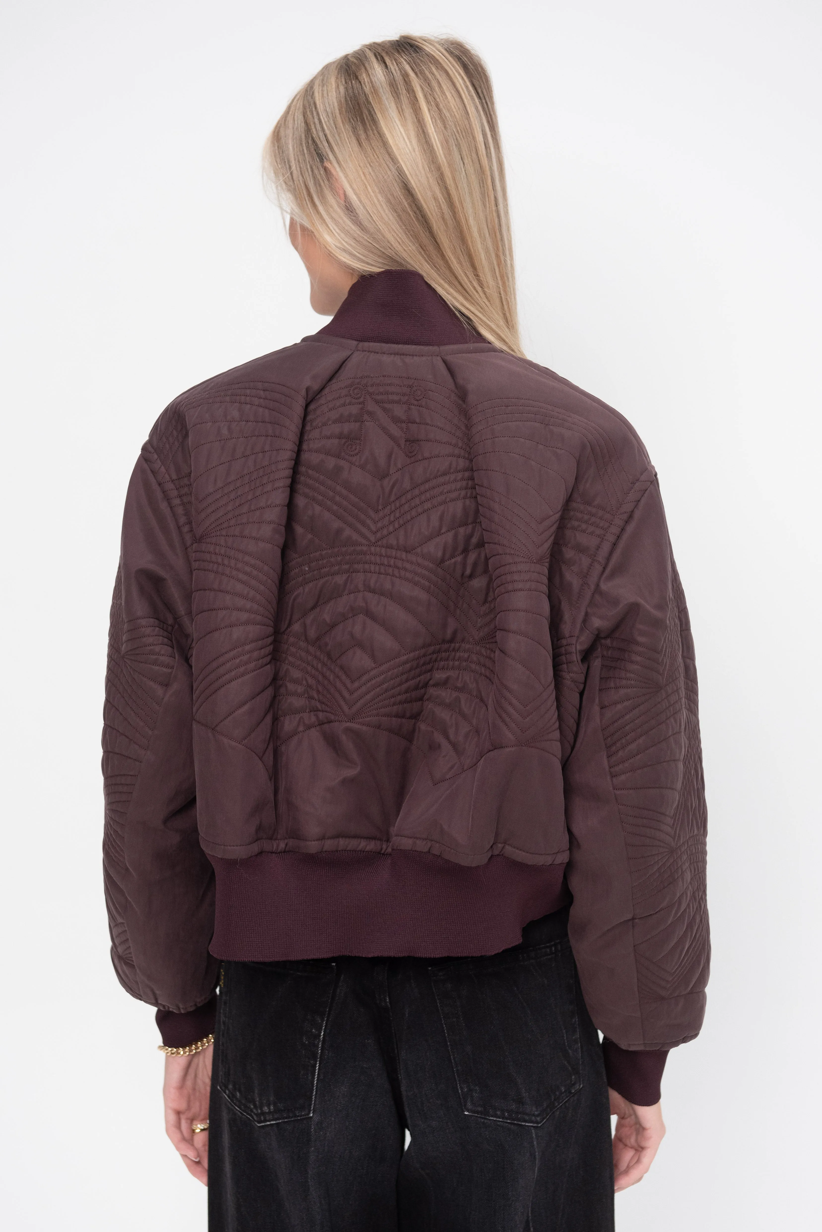 Aviator Bomber Jacket, Burgundy