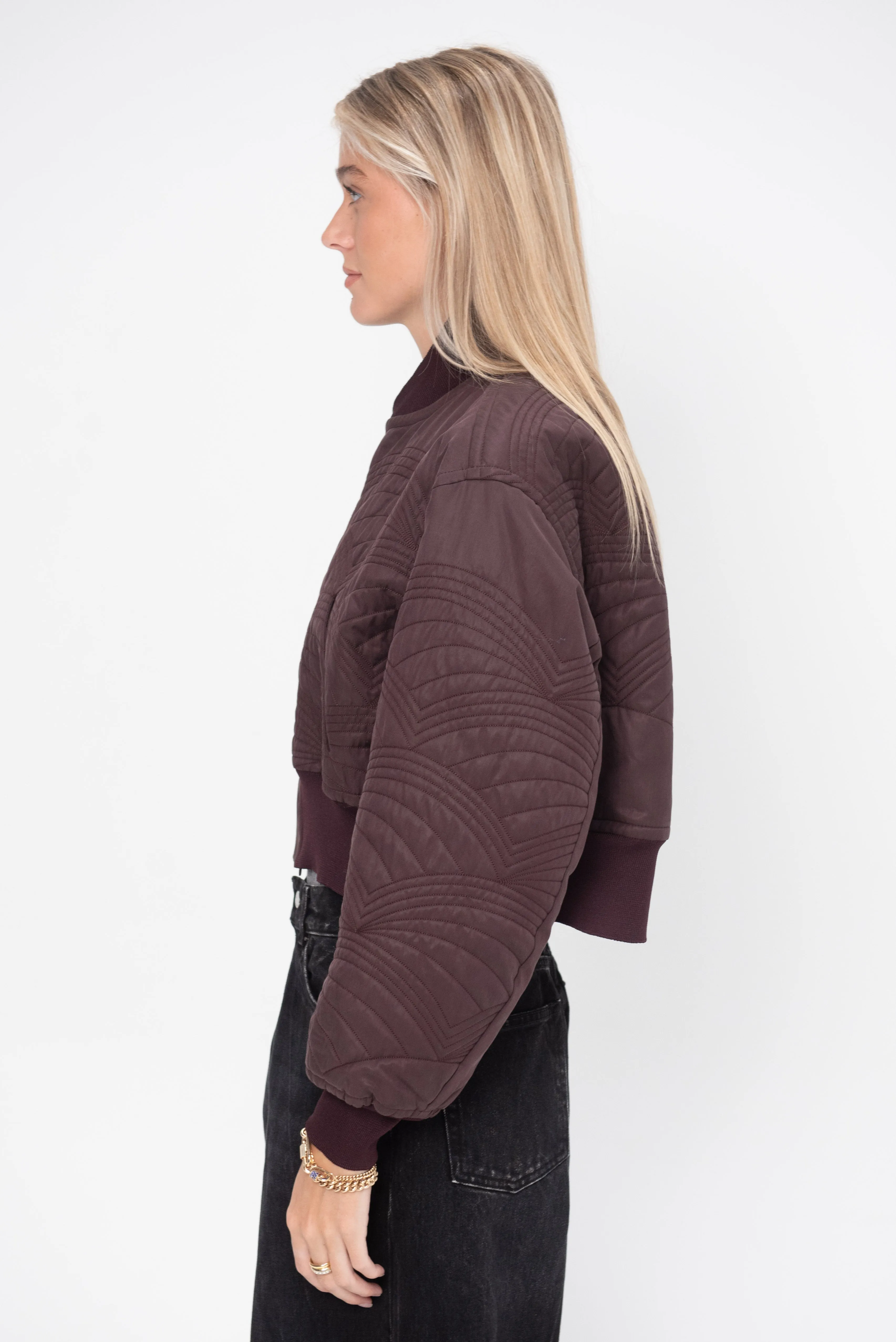 Aviator Bomber Jacket, Burgundy