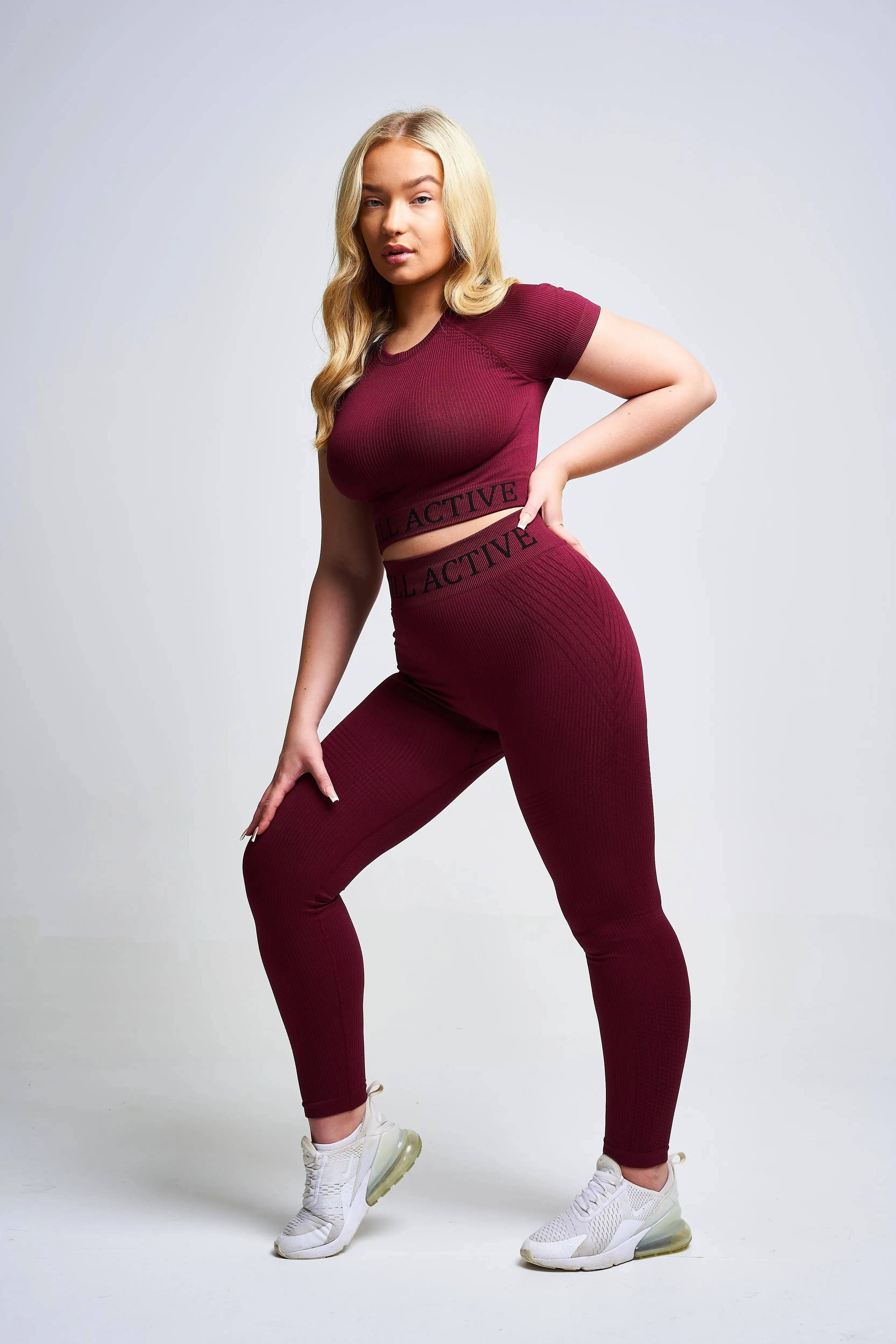 Avira Panel recycled Seamless Legging – Burgundy