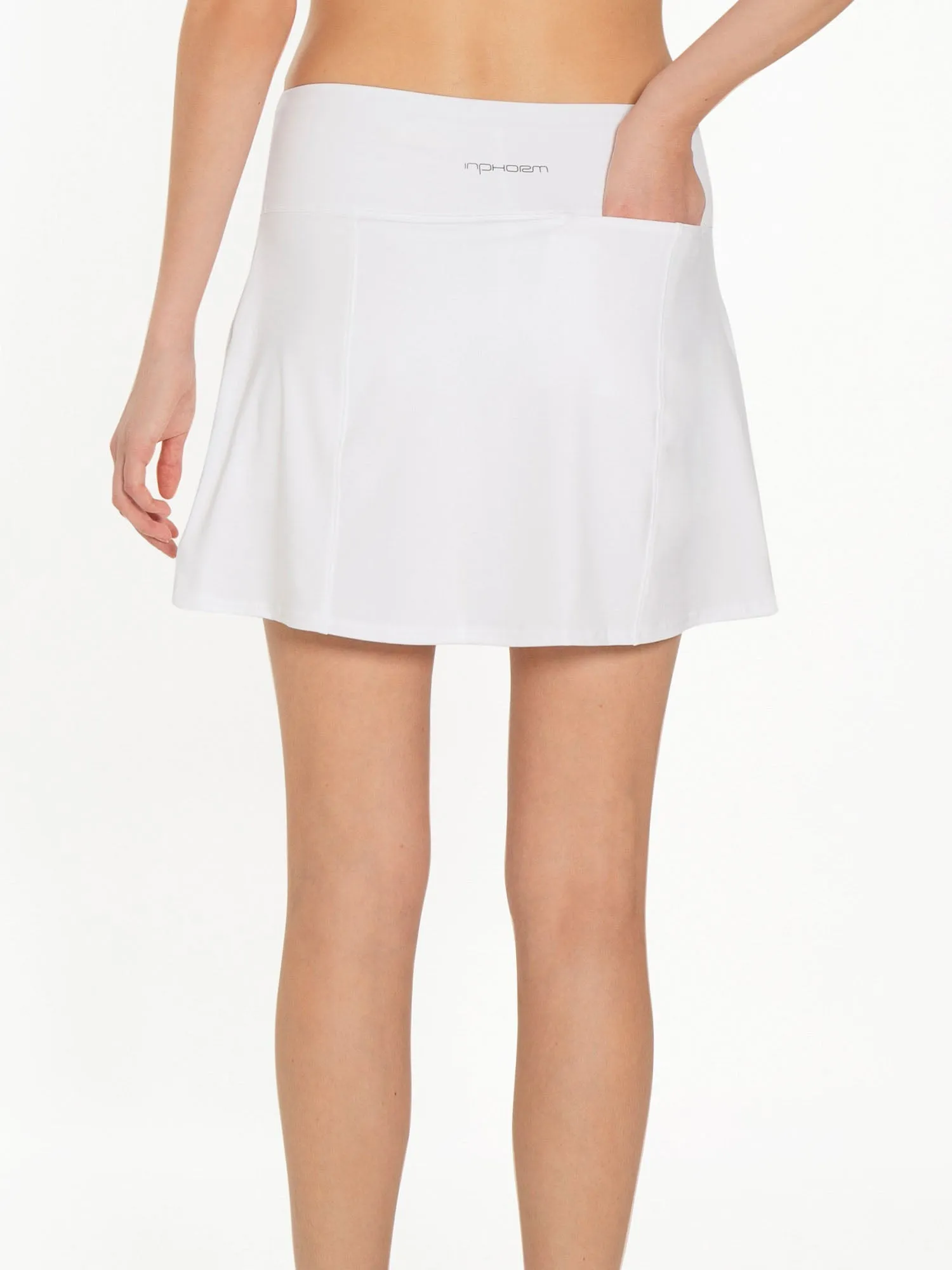 Bailey 15" Pleated Skirt - White