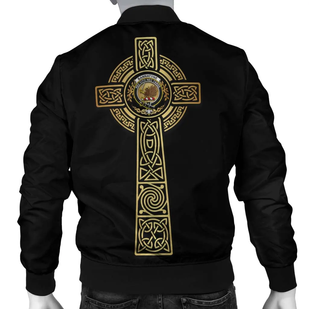 Bannatyne Clan Bomber Jacket with Golden Celtic Tree Of Life