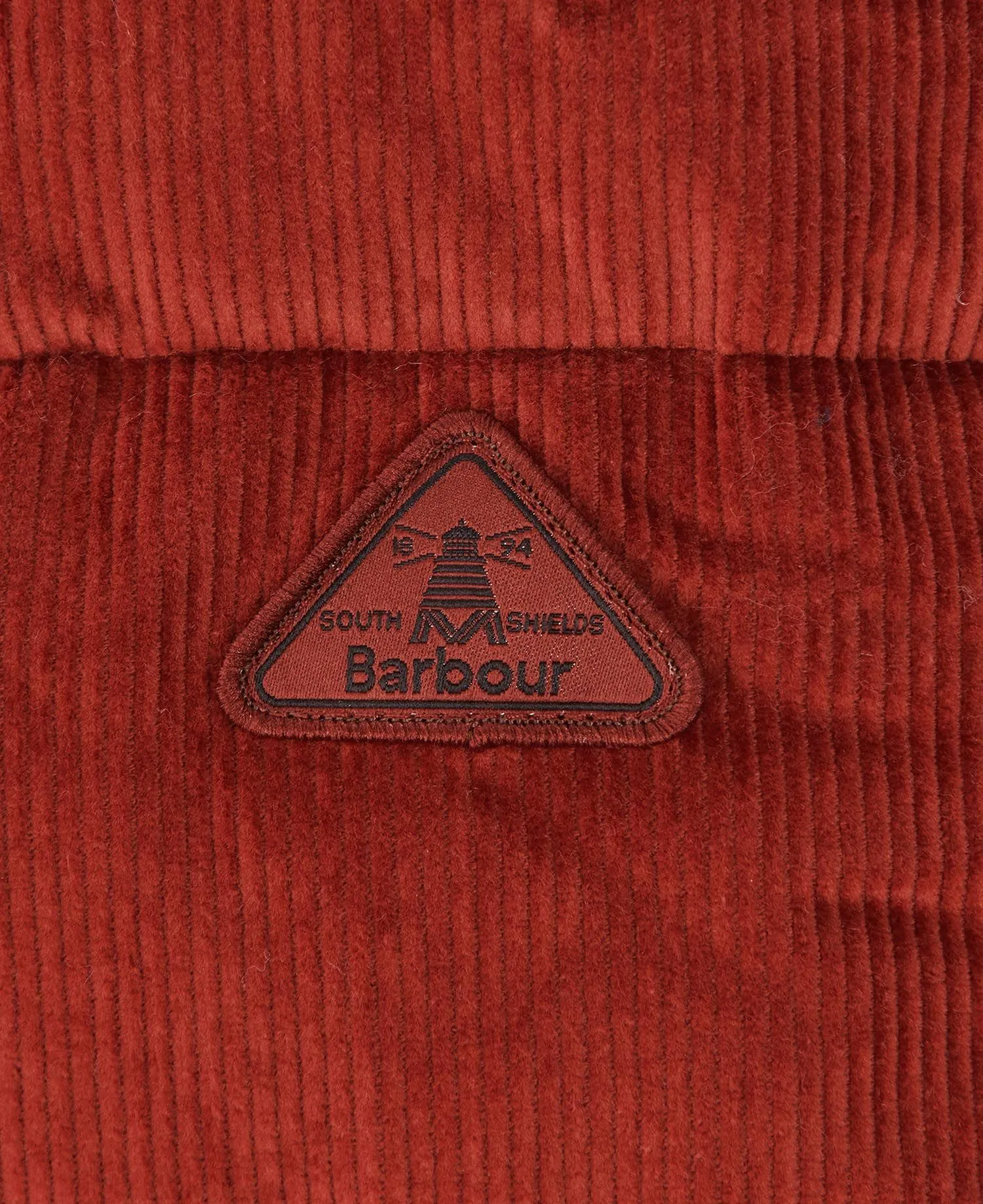 BARBOUR AUBREY CORD QUILT IN ORANGE LQU1536