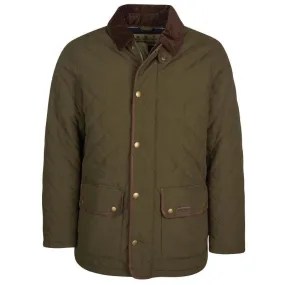 Barbour Burton Mens Quilted Waterproof Jacket - Dark Olive