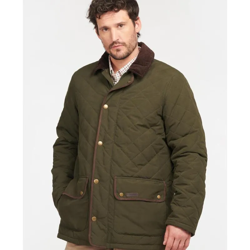 Barbour Burton Mens Quilted Waterproof Jacket - Dark Olive