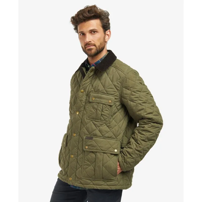 Barbour Horsley Mens Quilt Jacket - Army Green/Classic Tartan