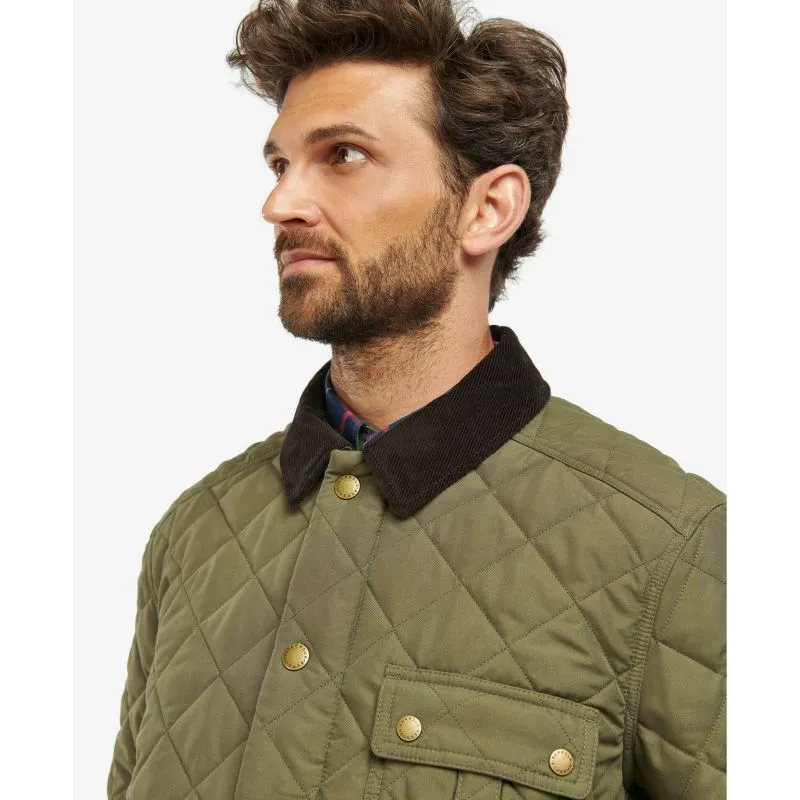 Barbour Horsley Mens Quilt Jacket - Army Green/Classic Tartan