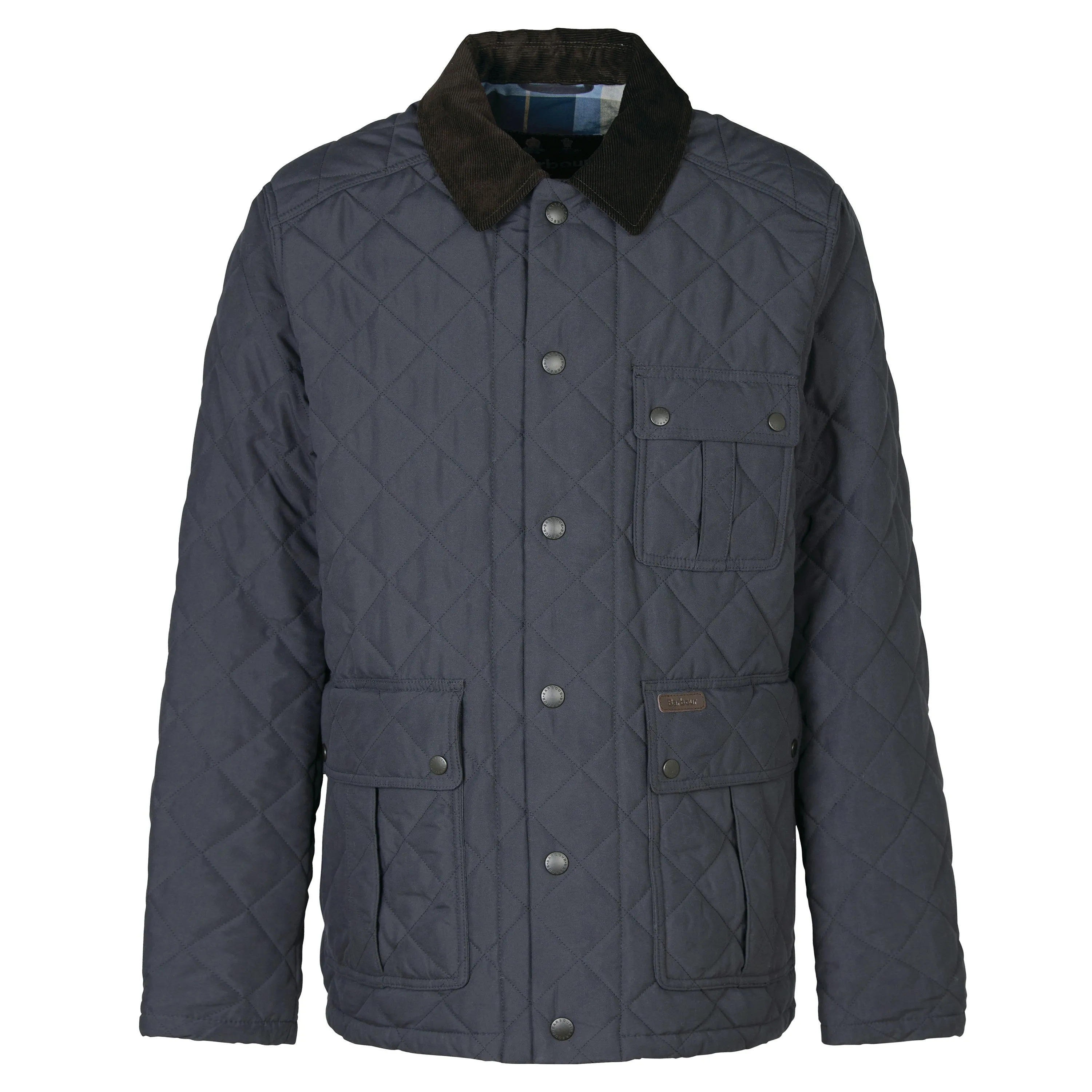 Barbour Horsley Mens Quilt Jacket - Navy/River Birch Tartan