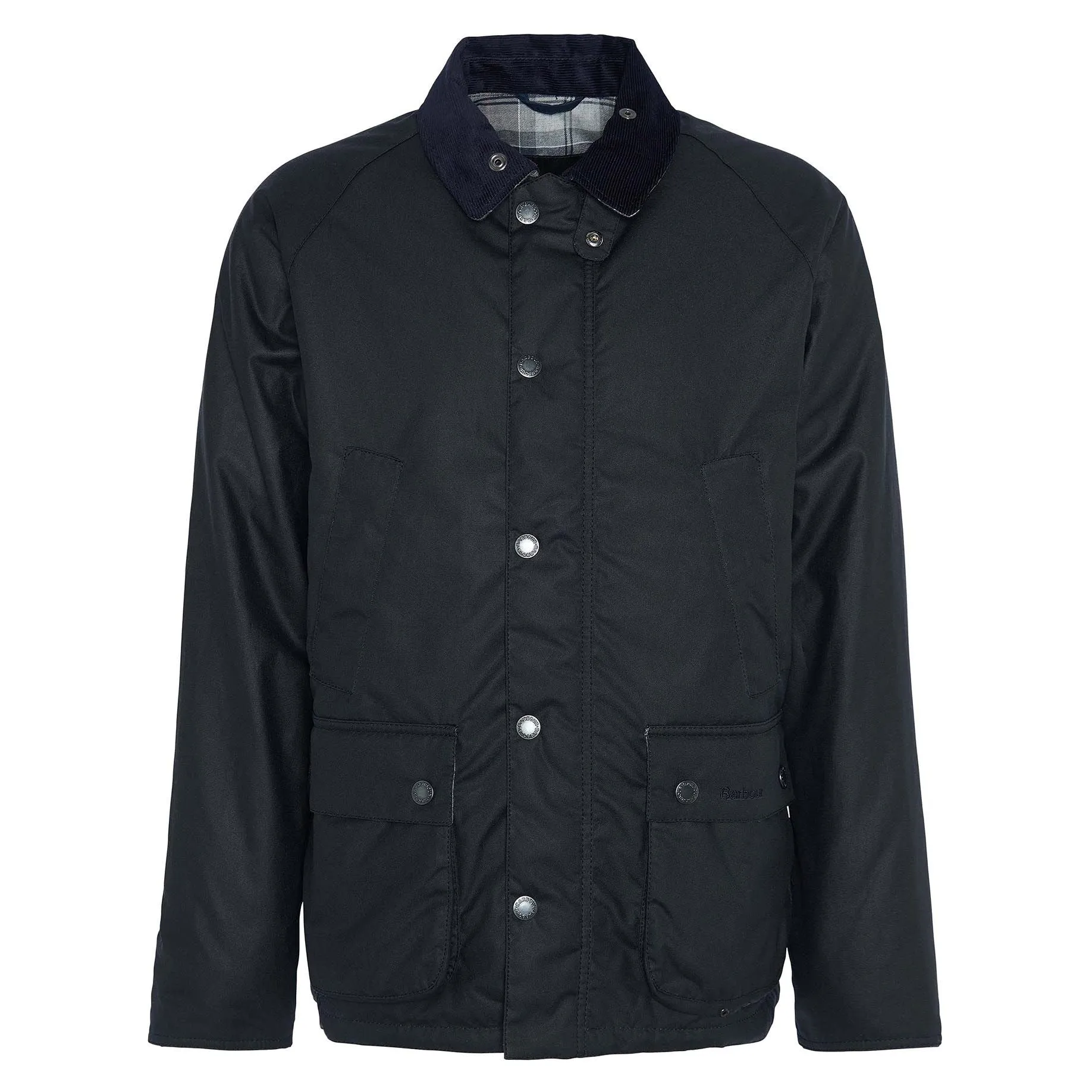 Barbour Men's Ambleside Wax Jacket in Navy/Blue Granite Tartan