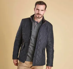 BARBOUR Powell Quilted Jacket with Fleece Lining - Mens - Navy