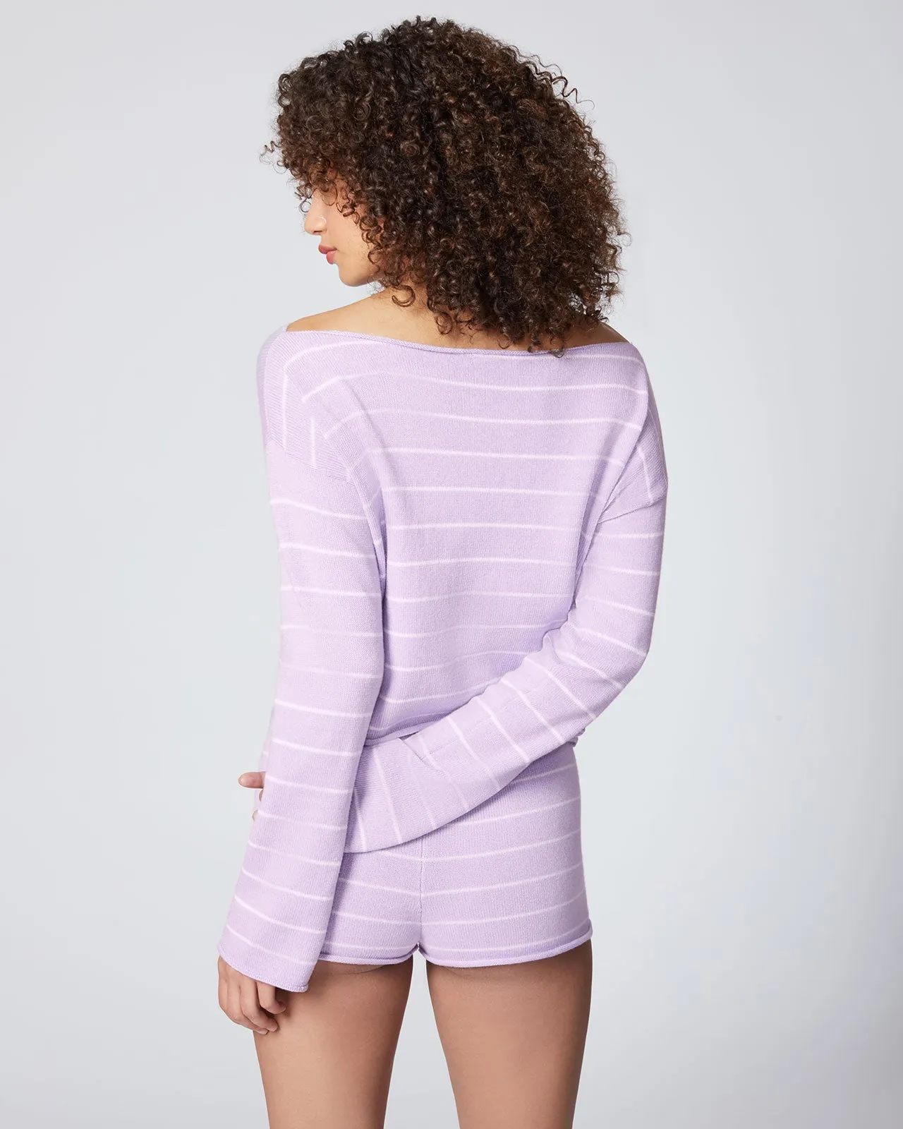 Barre Off-Shoulder Pullover