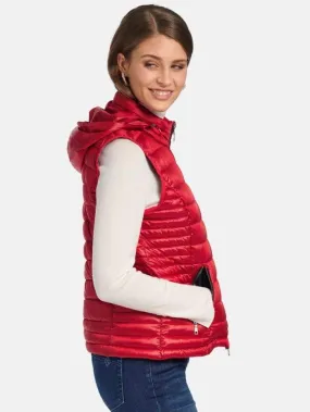 Basler S Red and Navy Reversible Quilted Gilet 1218120201 15007 6102