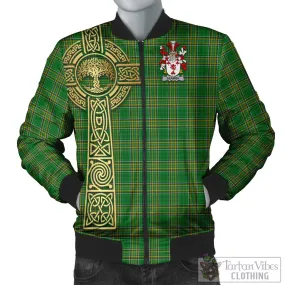 Beamish Irish Clan Tartan Bomber Jacket with Coat of Arms Celtic Tree of Life Style