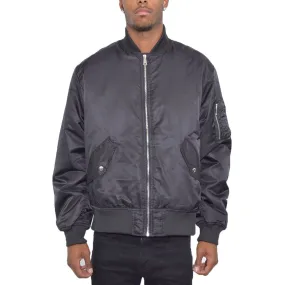 Black Padded Bomber Jacket