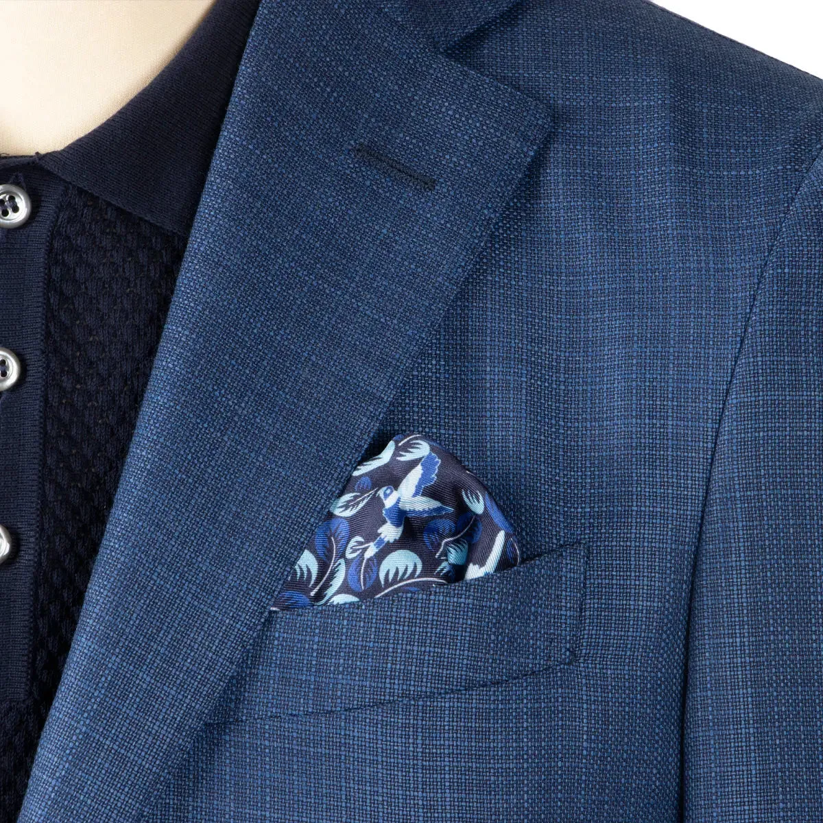 Blue Super 130’s Wool Jacket