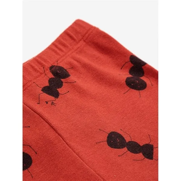 Bobo Choses Baby Ant All Over Leggings Burgundy Red