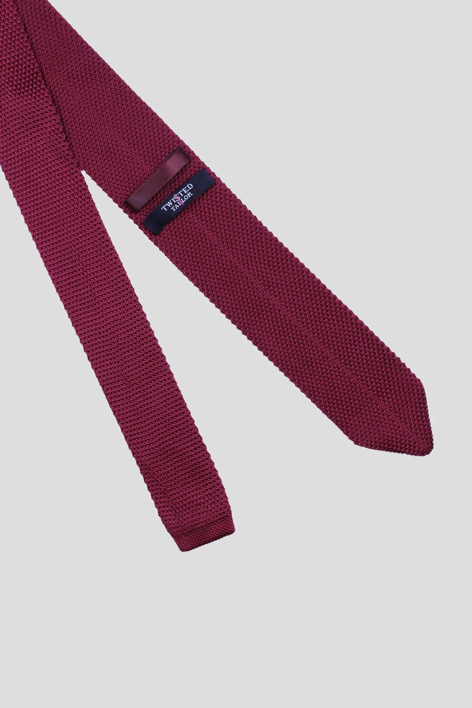 Bowie Burgundy Knitted Tie