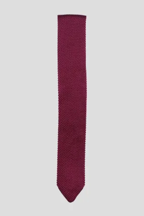 Bowie Burgundy Knitted Tie