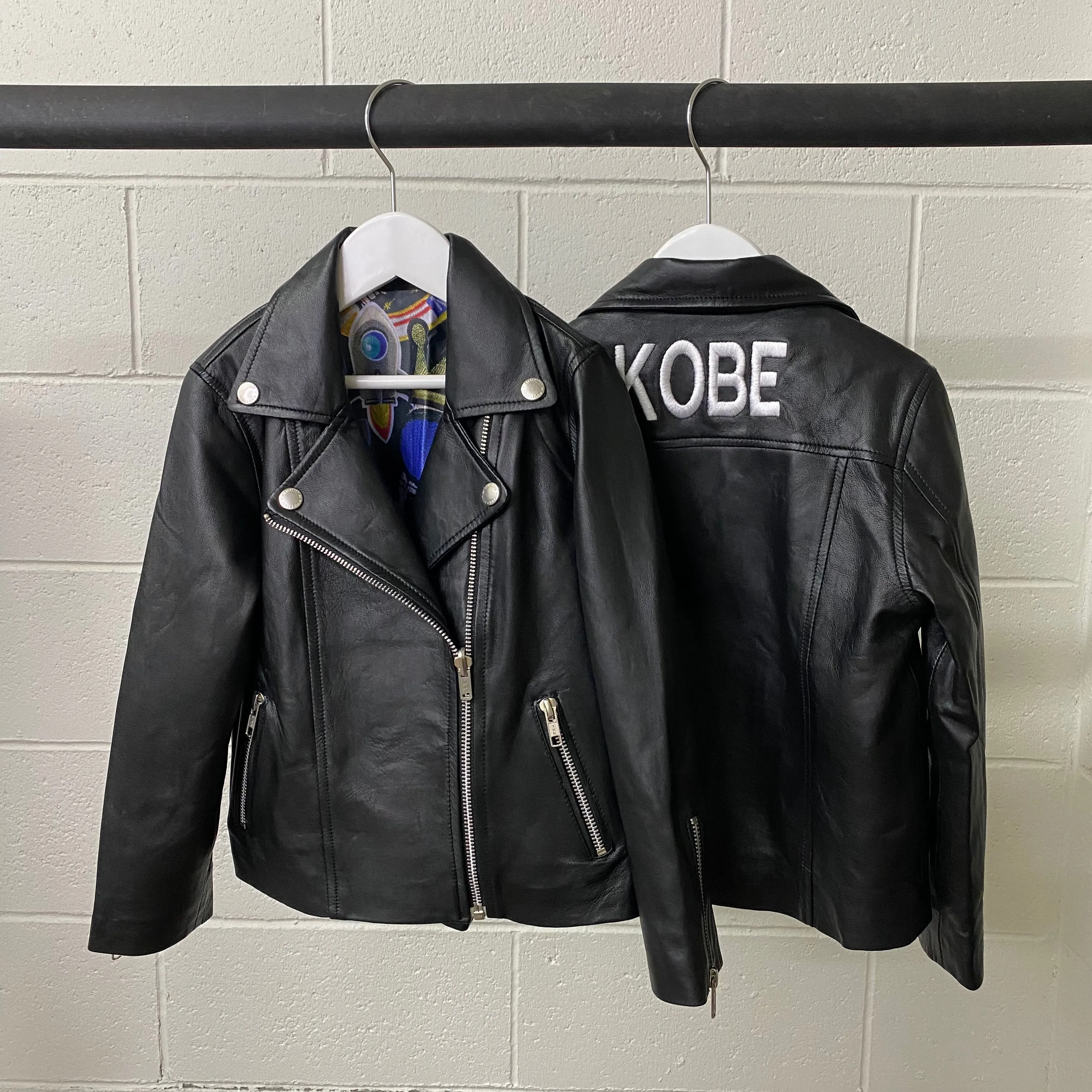 Boys Reversible Leather/Bomber Jacket