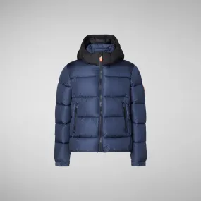 Boys' Rumex Hooded Puffer Jacket in Navy Blue