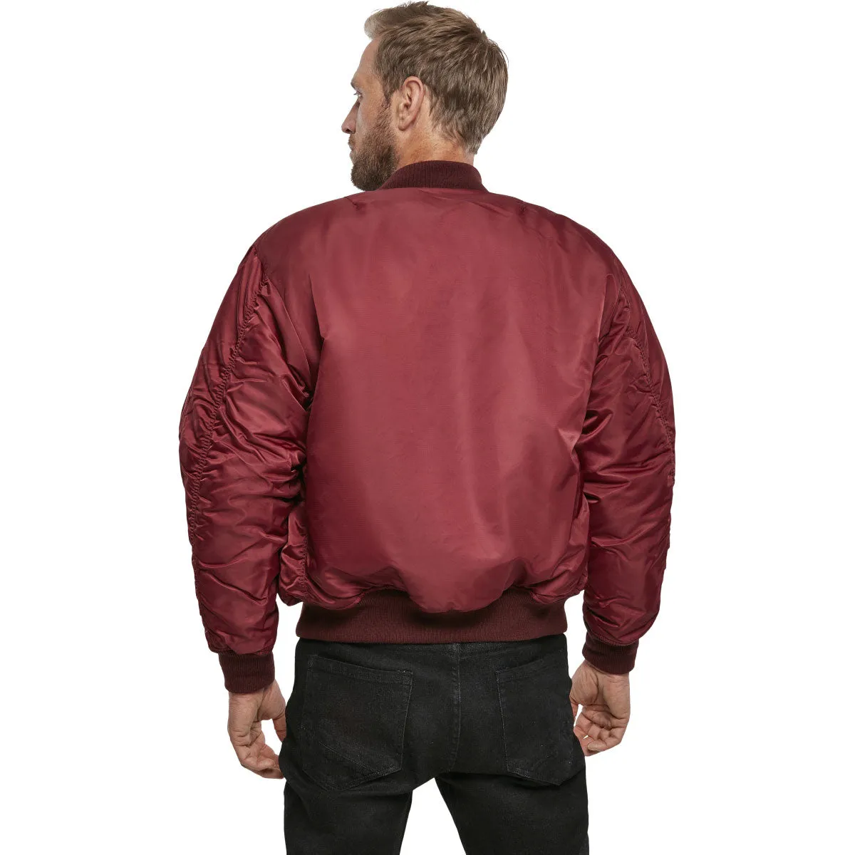 Brandit MA1 Bomber Flight Jacket Burgundy