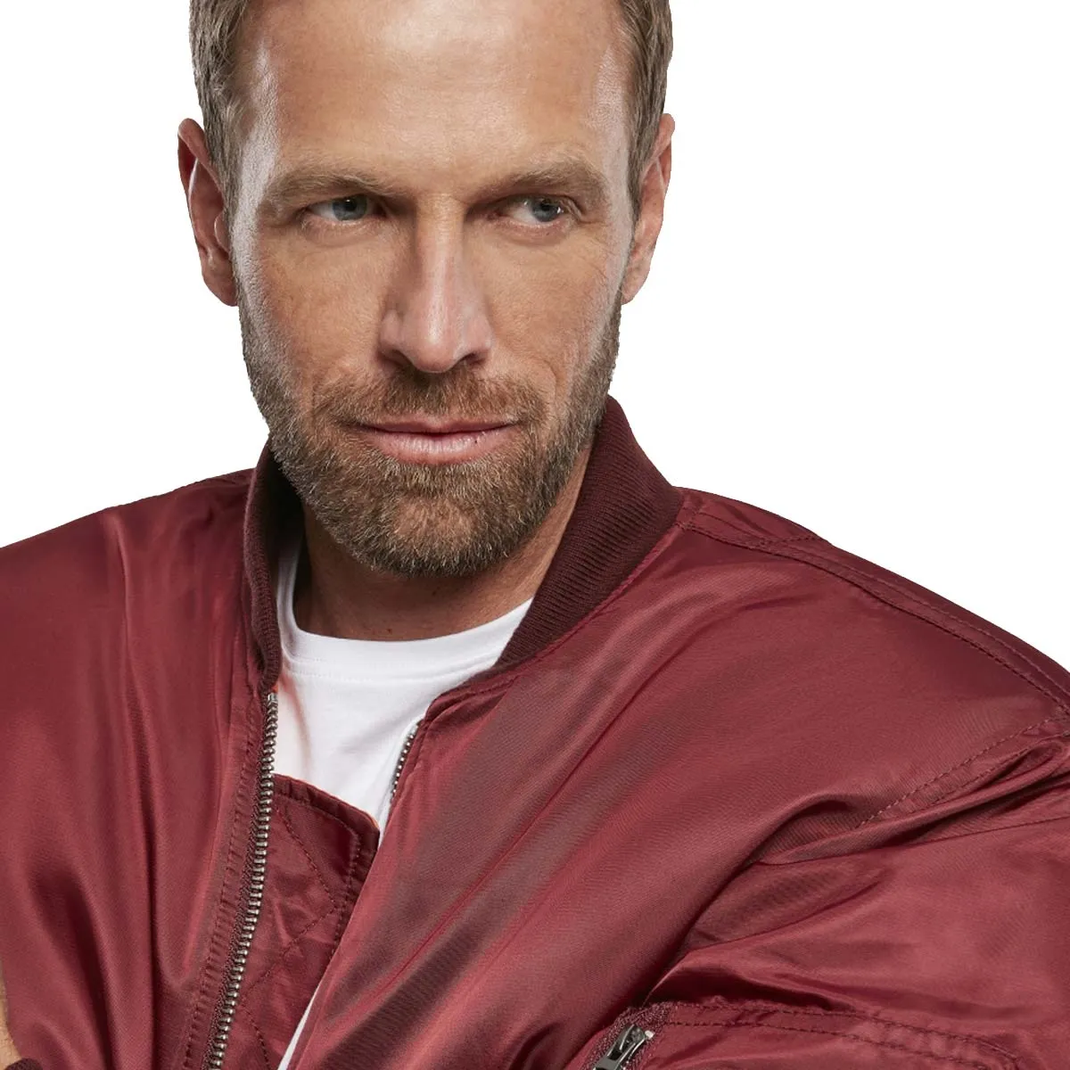 Brandit MA1 Bomber Flight Jacket Burgundy