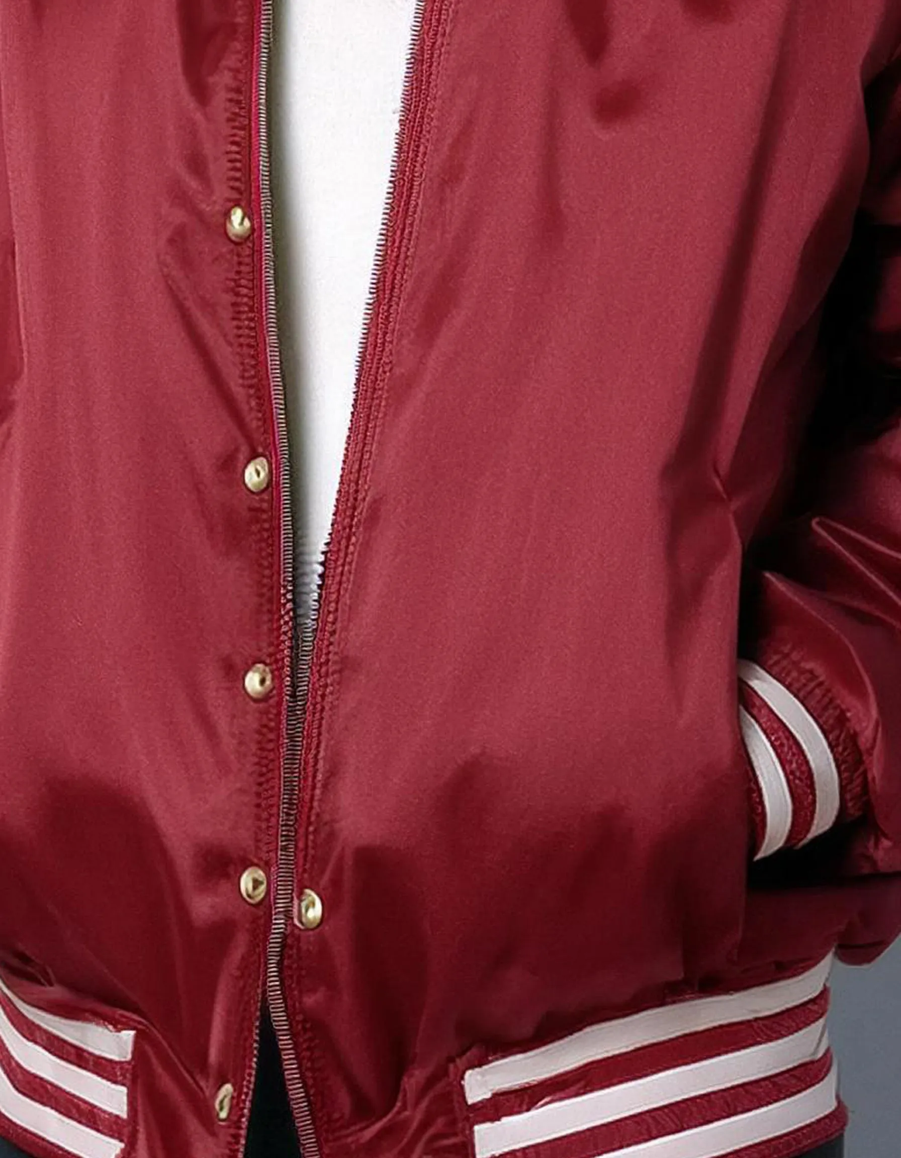 Burgundy Varsity Bomber Jacket