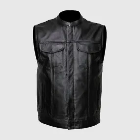 Buy Best Quality Street & Steel Redwood Men Biker Leather Vest