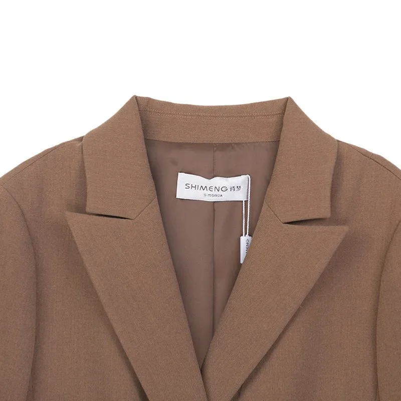 Camel Suit Blazer One Button