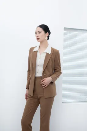 Camel Suit Blazer One Button