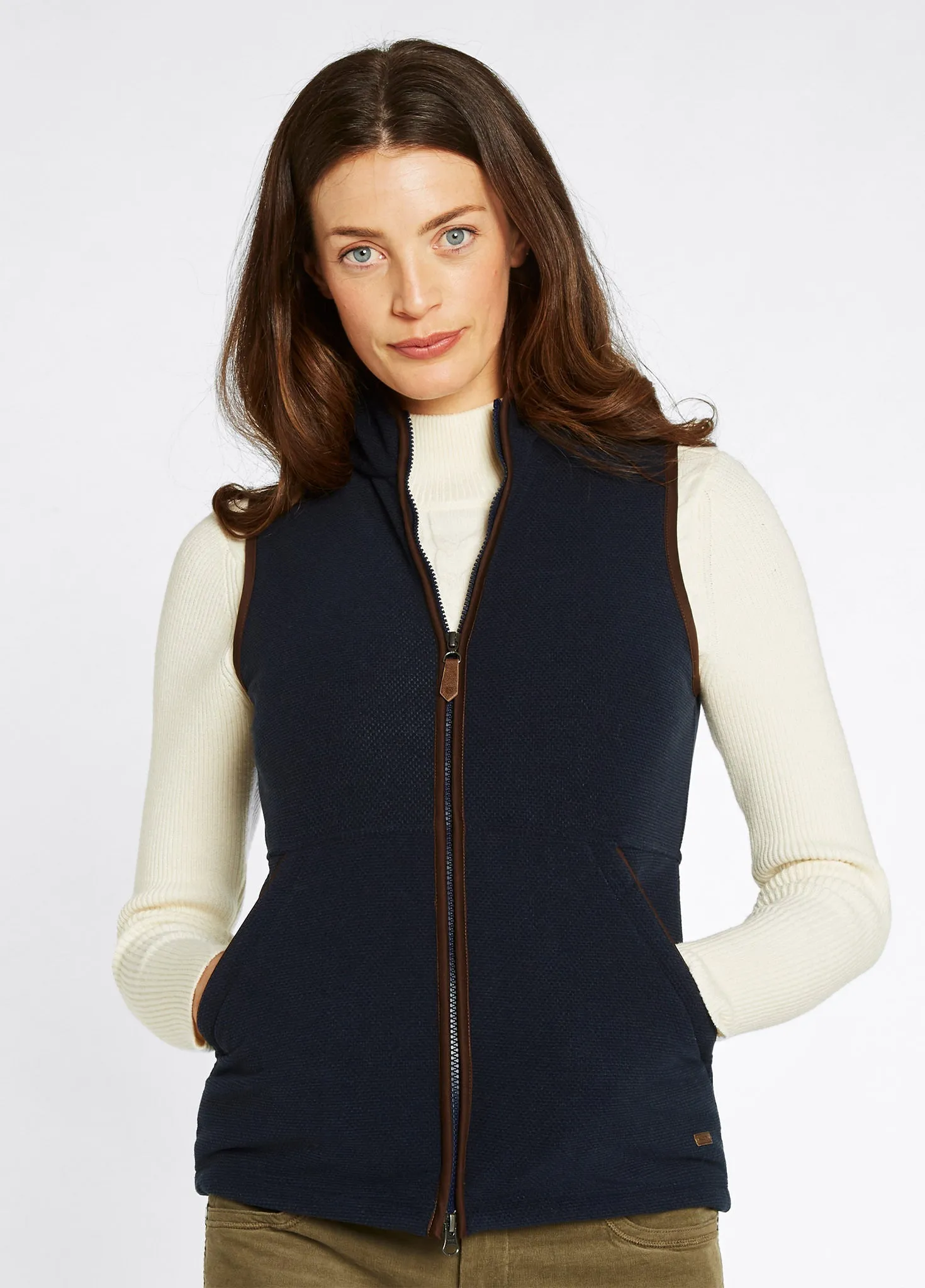 Carbury Women's Fleece Gilet - Navy