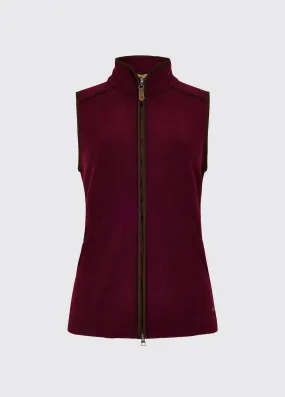 Carbury Women's Fleece Gilet - Ox Blood