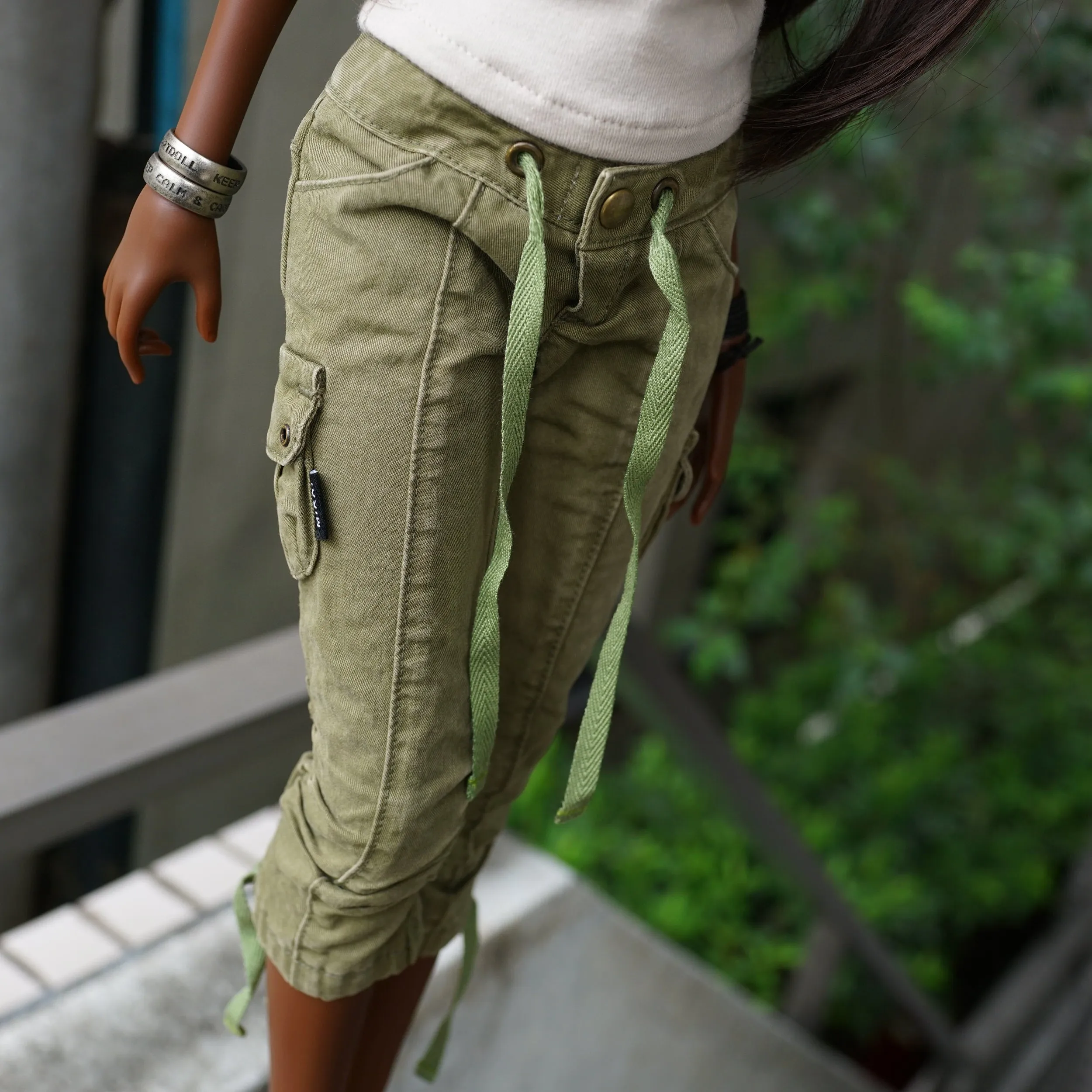 Cargo Capri Pants (Khaki Green)