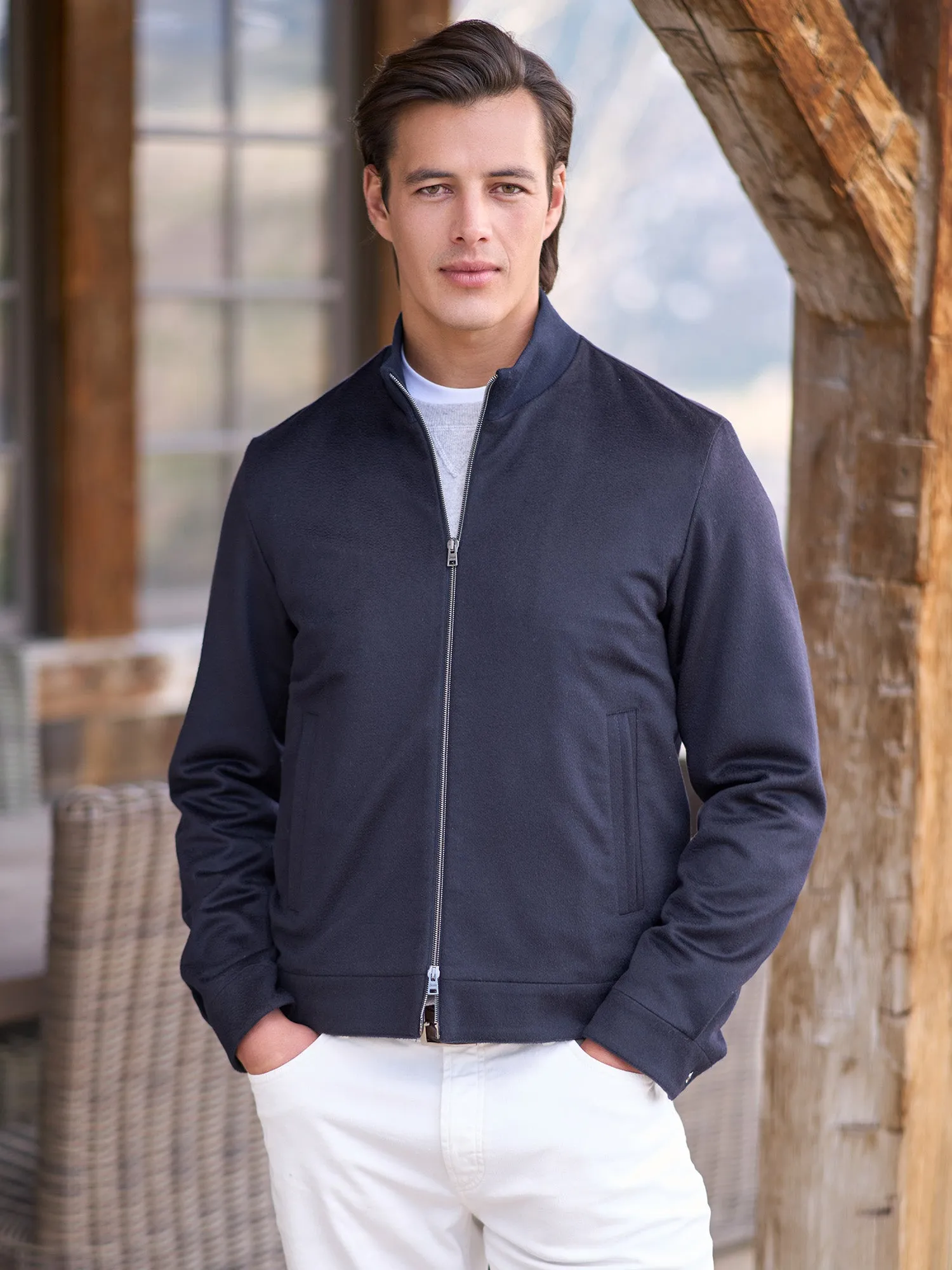 Cashmere Bomber Jacket