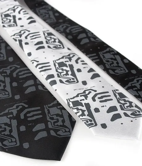 Circuit Board Necktie: "Electro" silk tie.