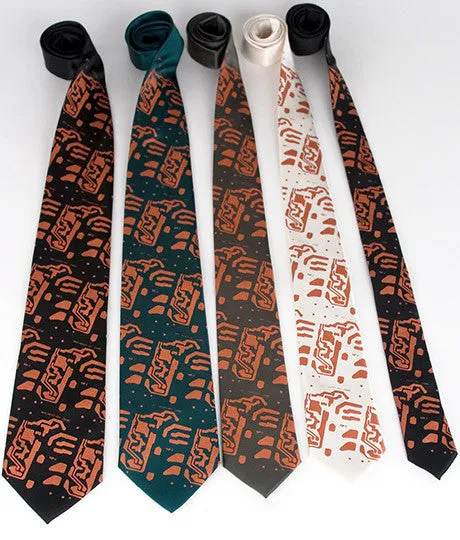 Circuit Board Necktie: "Electro" silk tie.