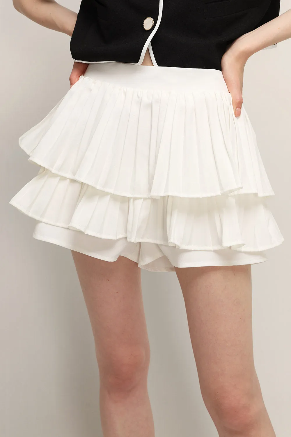 Clara Pleated Ruffle Skort