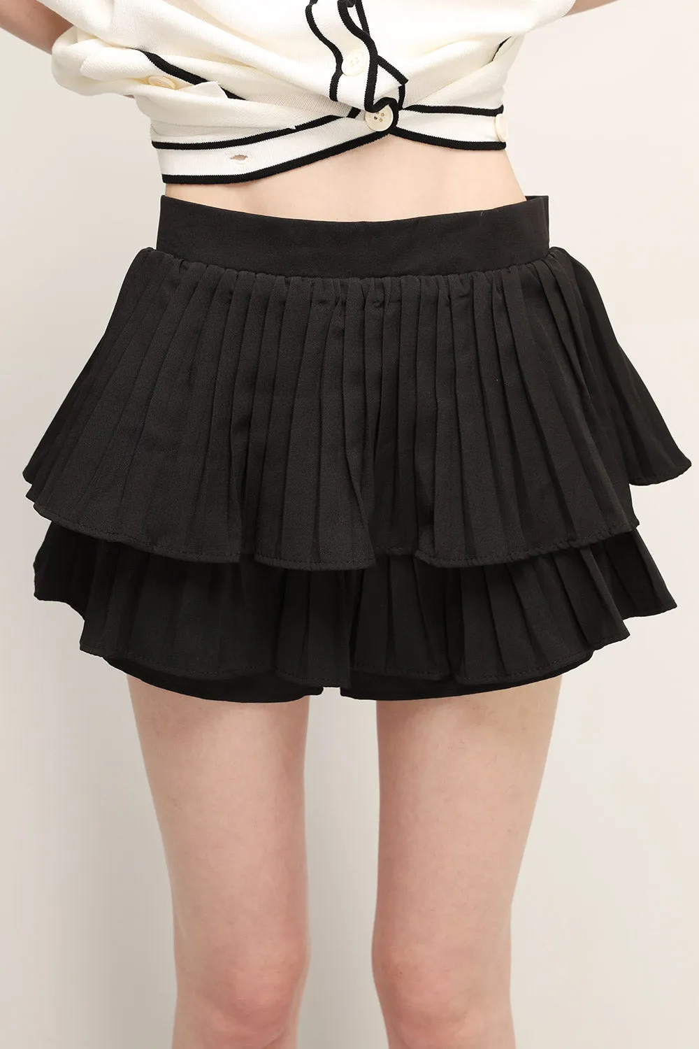 Clara Pleated Ruffle Skort