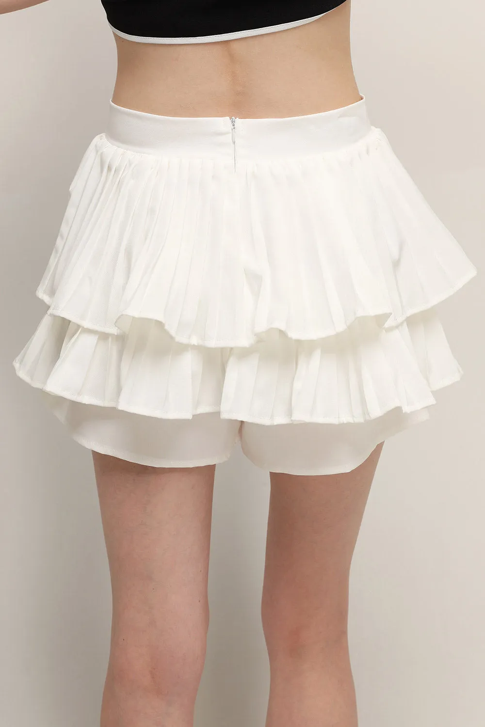 Clara Pleated Ruffle Skort