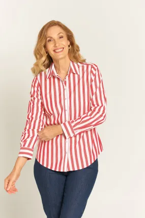 Classic Cotton Shirt Red/White