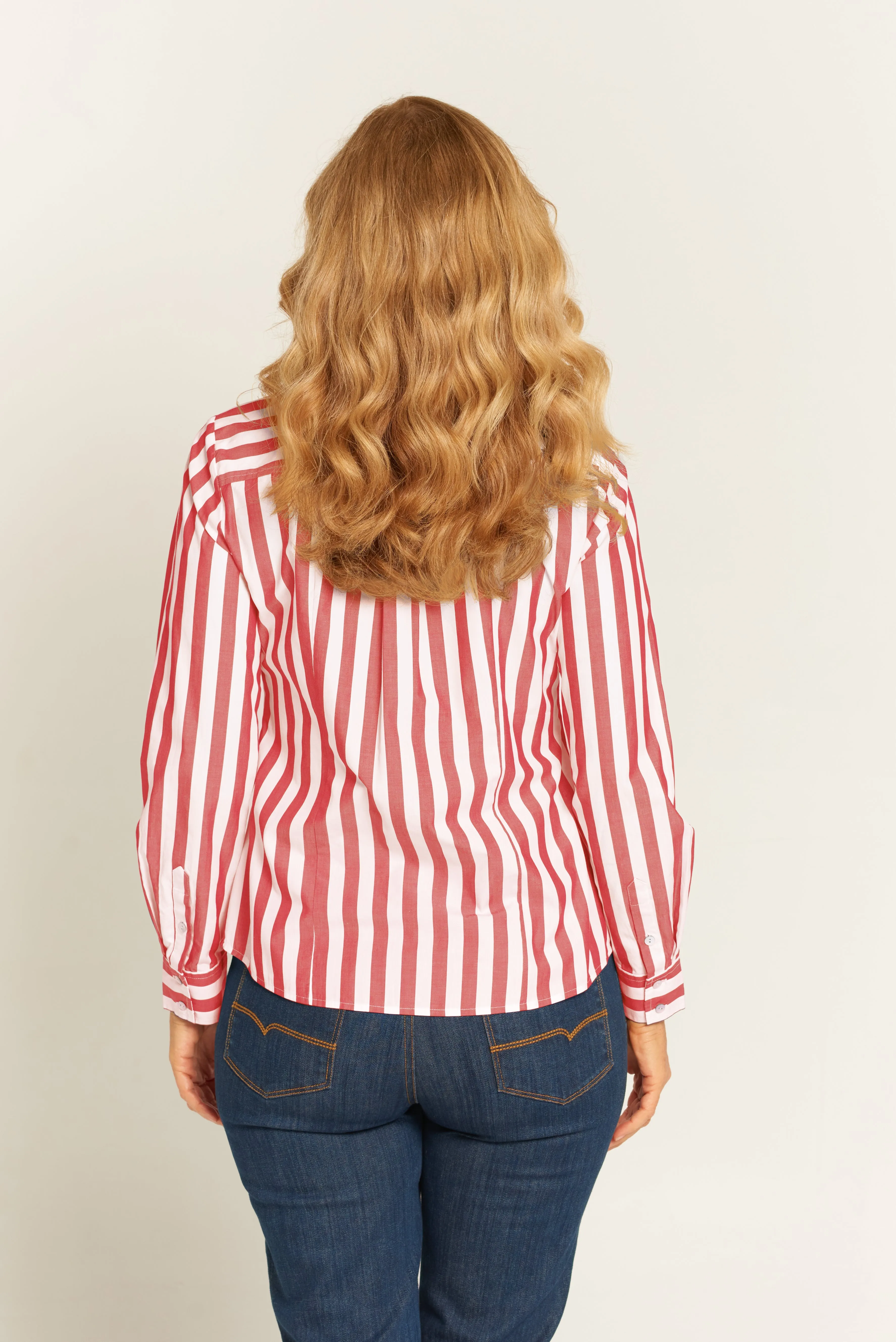 Classic Cotton Shirt Red/White