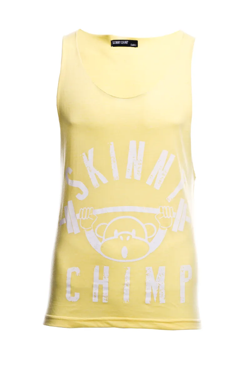 Classic Raw Cut Unisex Gym Vest-Yellow