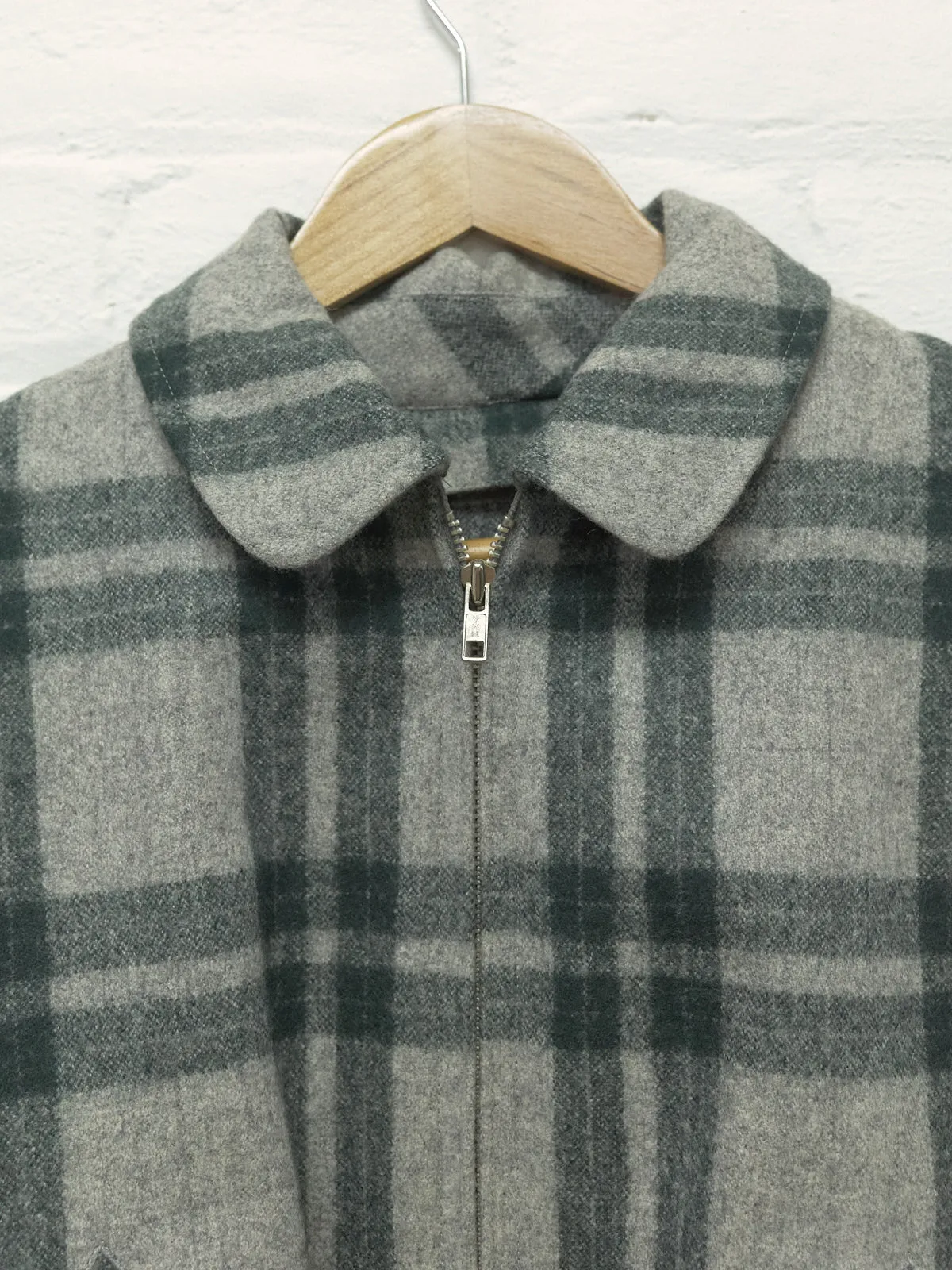 Comme des Garcons Homme Plus 1989 green plaid detachable liner bomber jacket - M