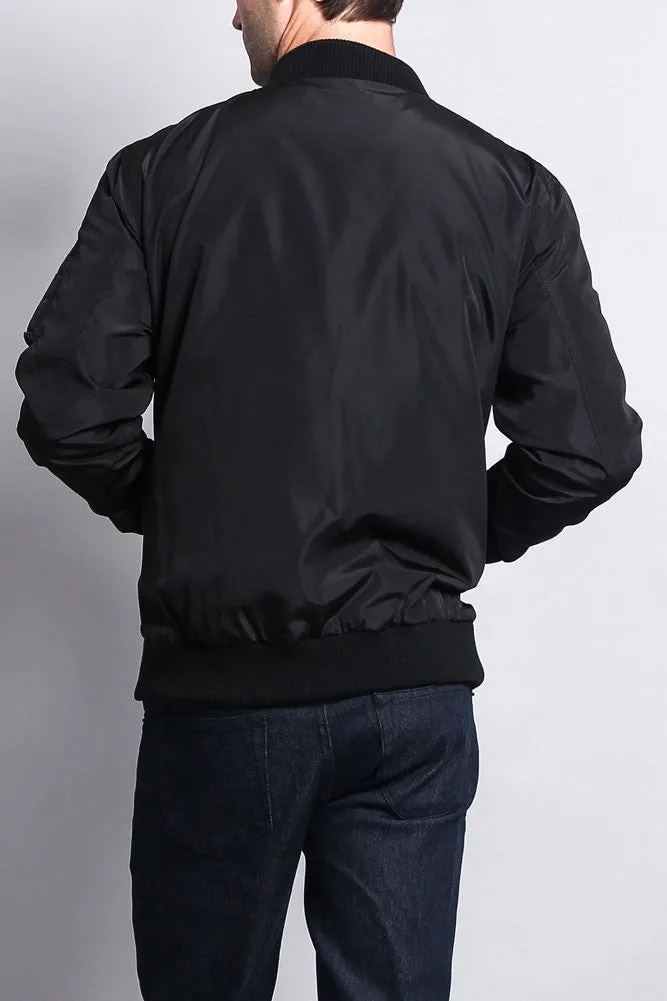 Contrast Lightweight Bomber Flight Jacket